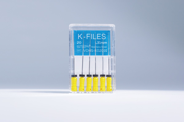Ручные эндодонтические инструменты STEA K-Files, стальные, 31 мм, размер 20